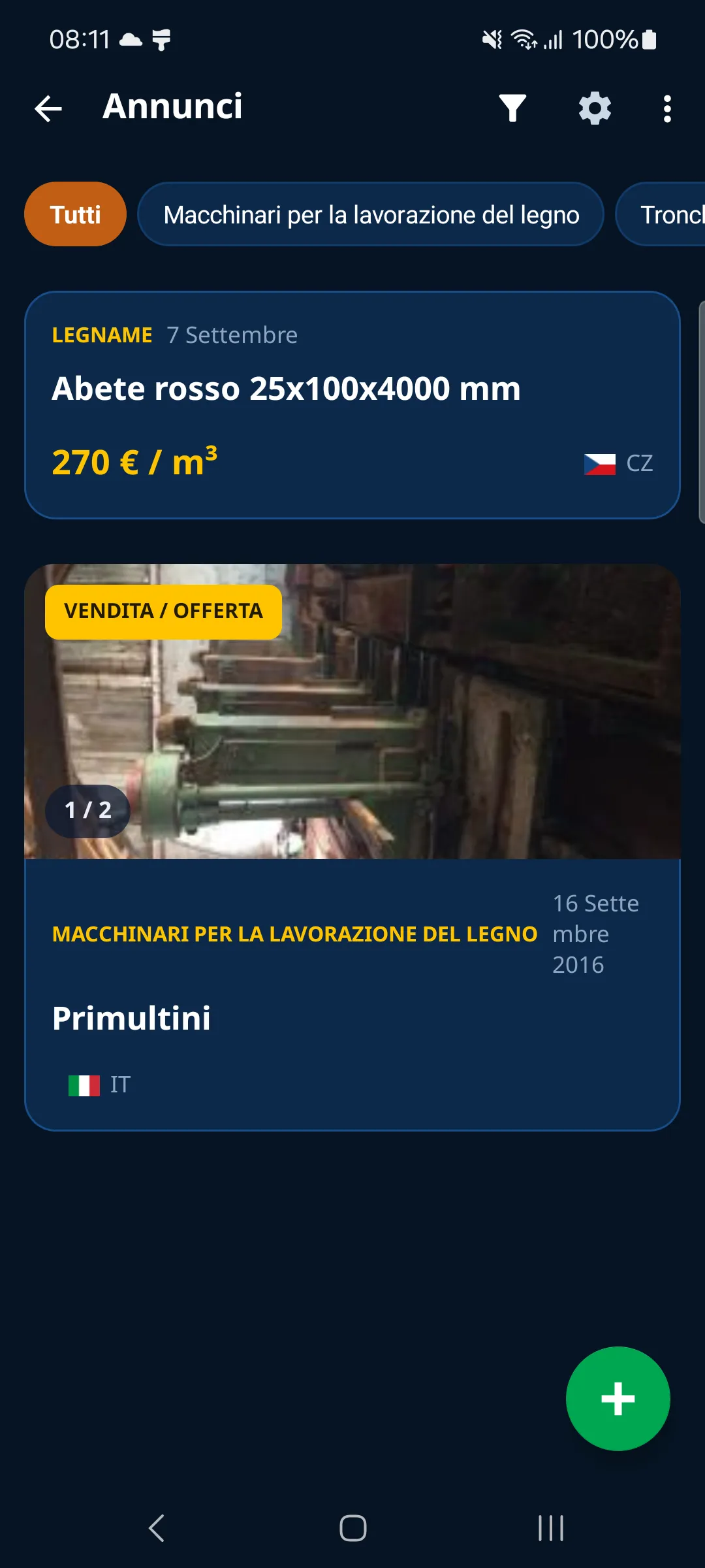 Schermata iniziale dell'app con il Registratore e i calcolatori