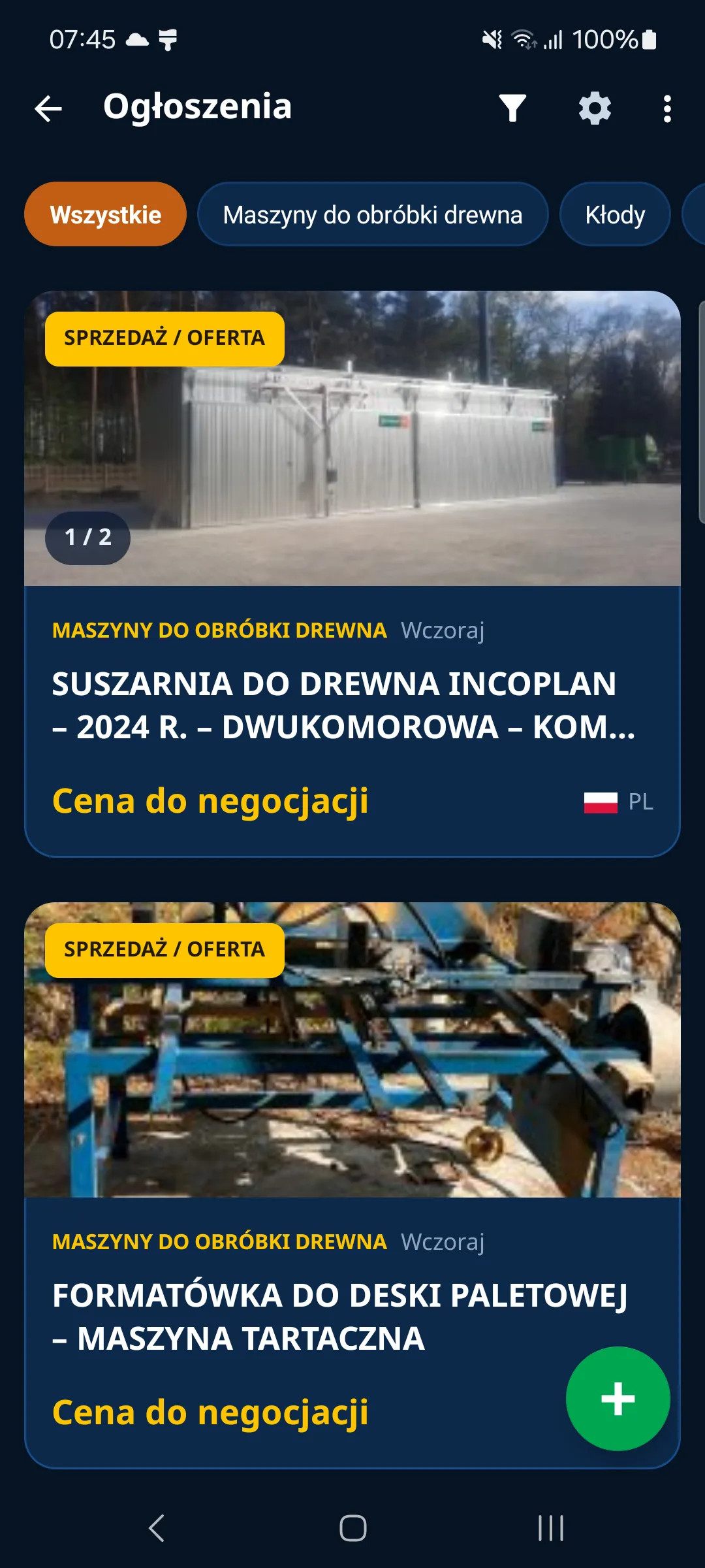 Ekran główny aplikacji z rejestratorem danych i kalkulatorami