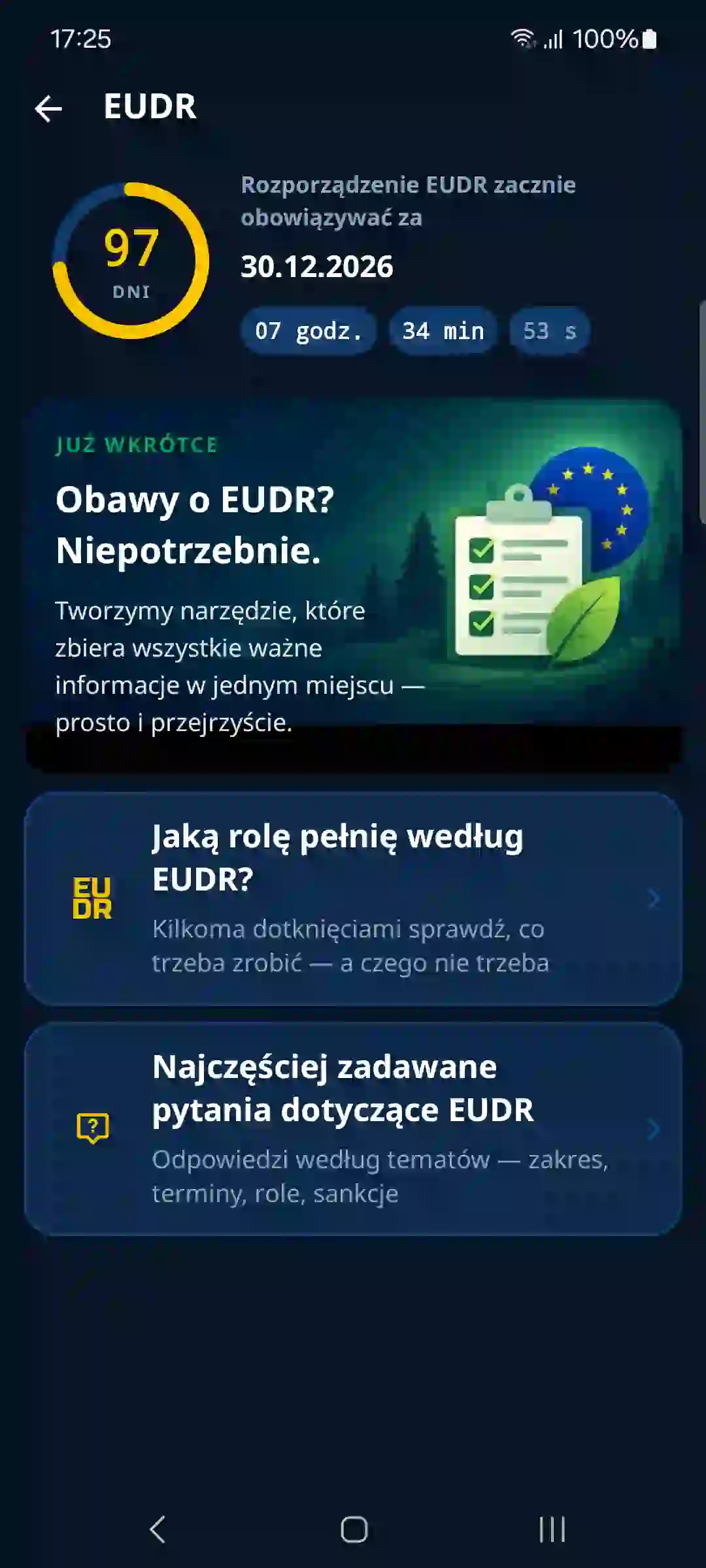 EUDR w aplikacji – odliczanie i poradnik