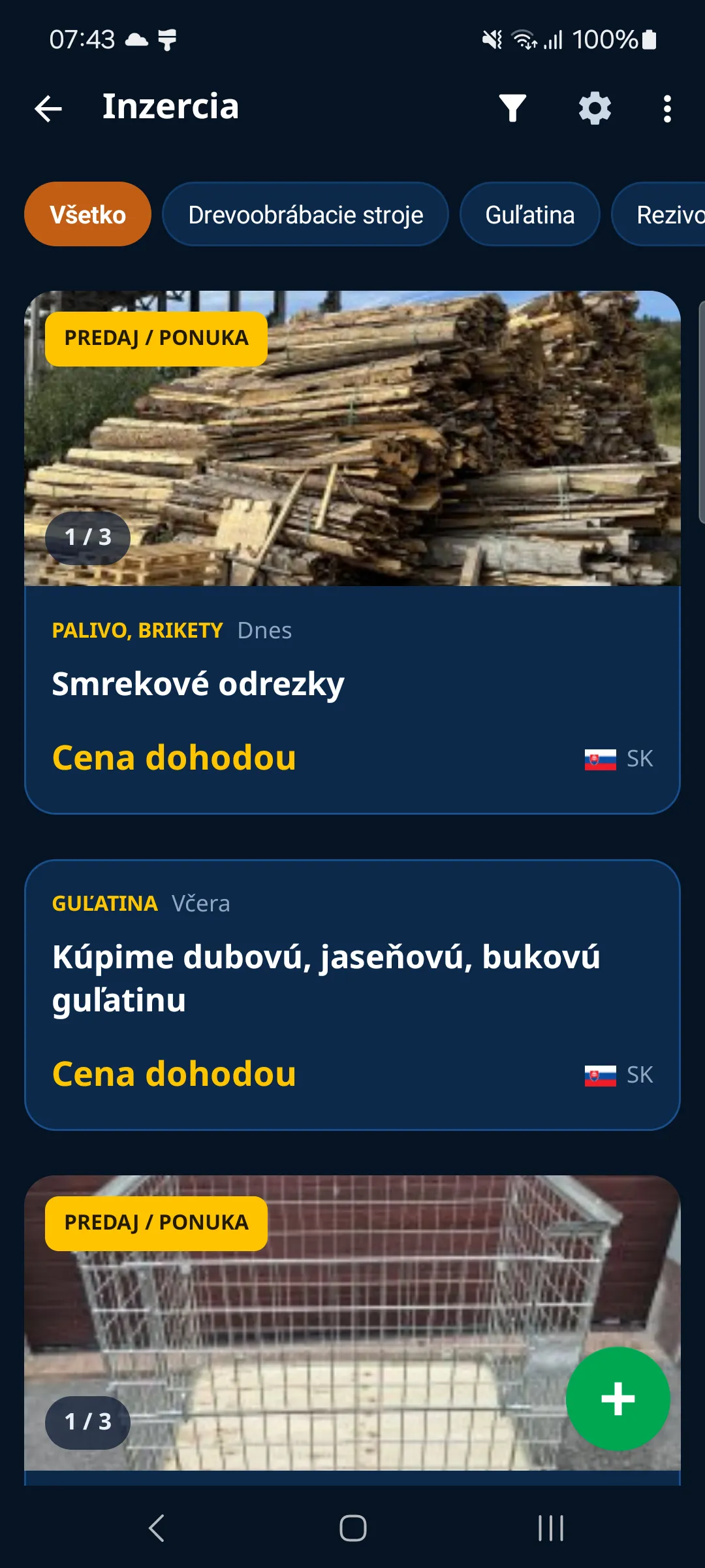 Úvodná obrazovka aplikácie so záznamníkom a kalkulačkami