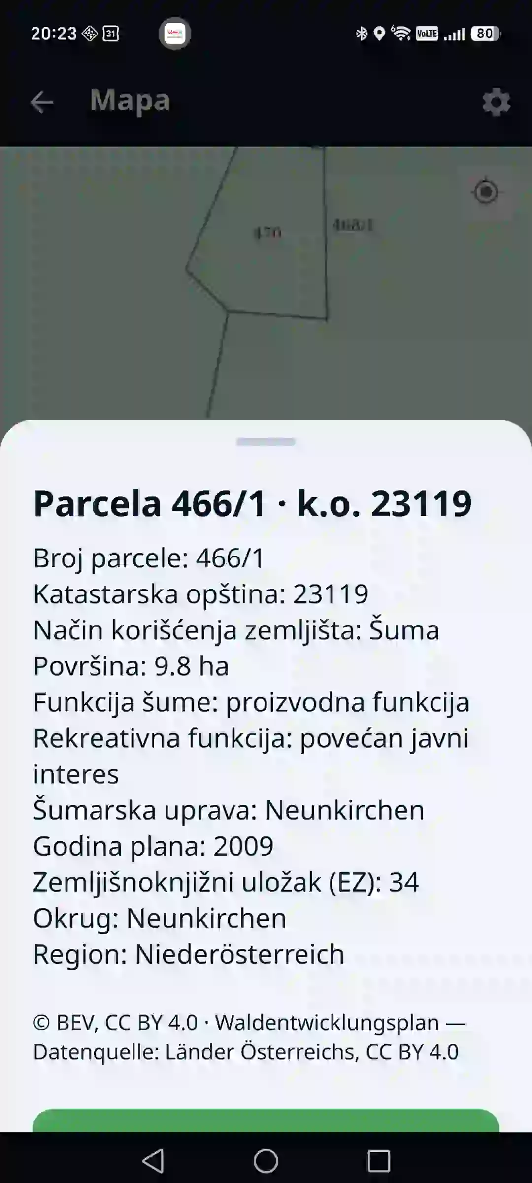 Šumski atlas u aplikaciji – parcela i sastojina na mapi